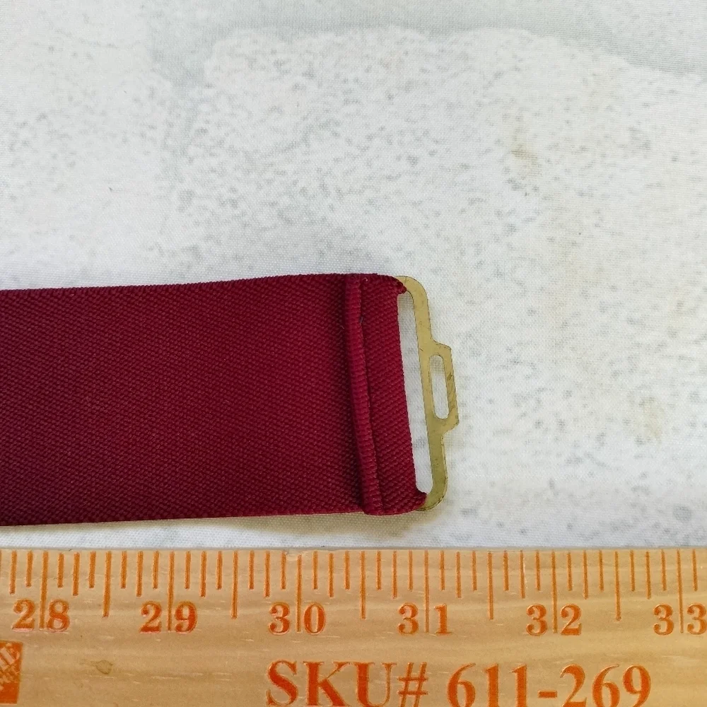 Artisan Red Belt with Gold Enamel Buckle